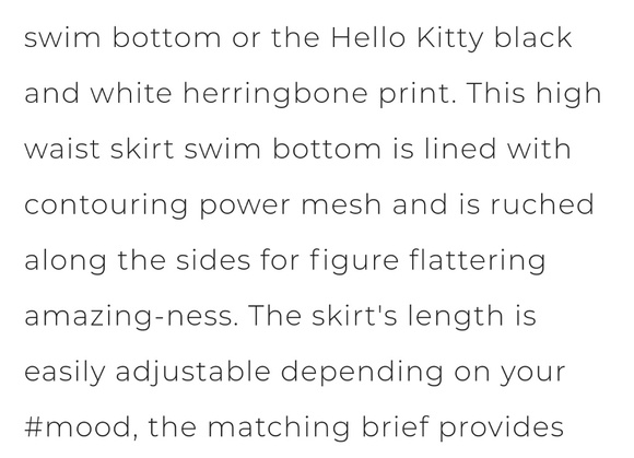 Torrid Hello Kitty swim skirt sz 1 NWT π§‘ππππ - Picture 6 of 8